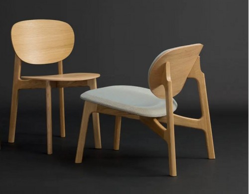 Thiết kế ghế gỗ ván ép uốn cong phủ veneer theo phong cách Nhật Bản