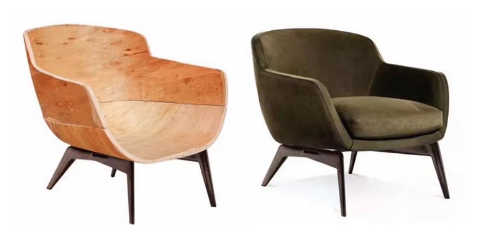 ghế thư giãn phôi gỗ ván ép