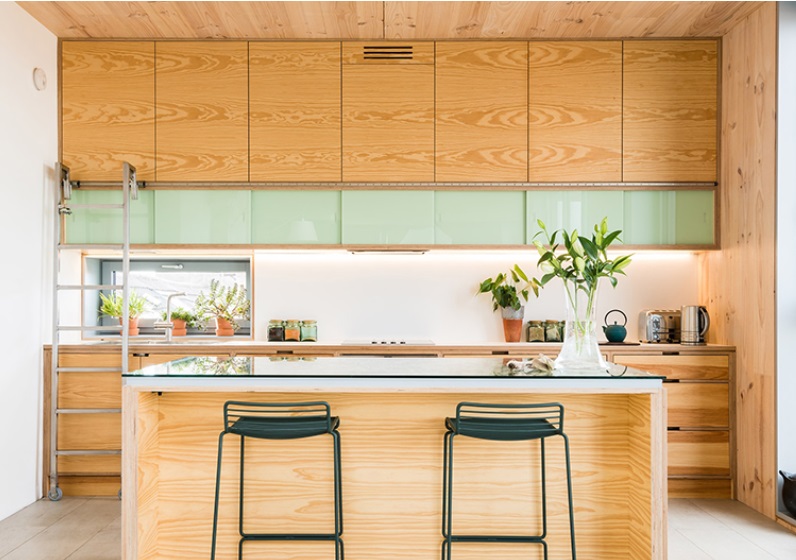 tủ bếp gỗ plywood